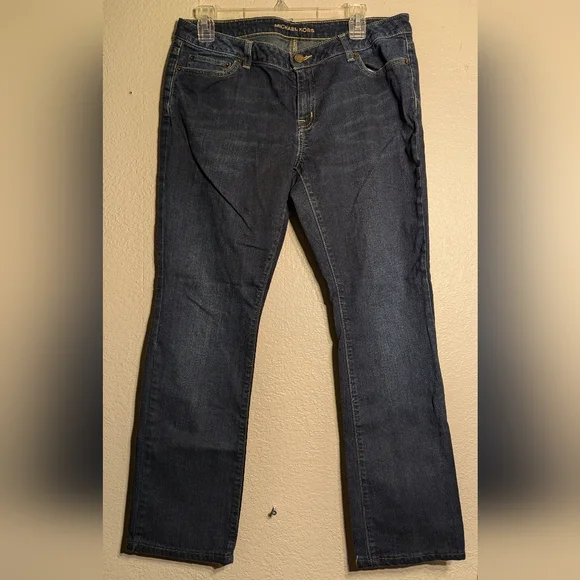 Michael Kors Blue Straight Denim Jeans Size 10R Boot Cut - Picture 2 of 9